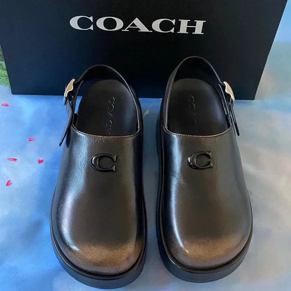 NWT COACH
Women's Sculpted C Loved Leather
Platform Clogs - Picture 1 of 16